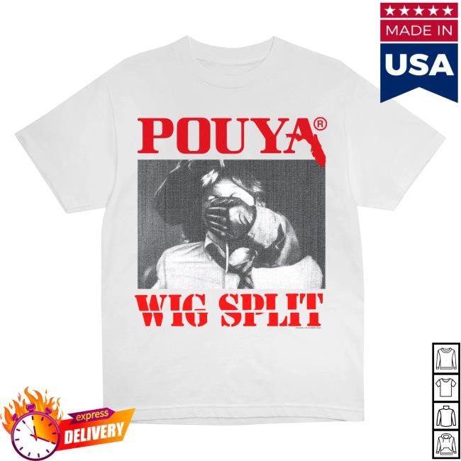 Official Pouya Merch Store Shop Pouya Pouya Wig Split Tee - Black