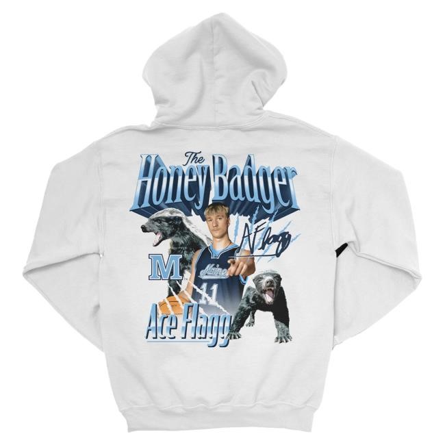 Official Nil Store Merch Shop White "The Honey Badger" Hooded Sweatshirt