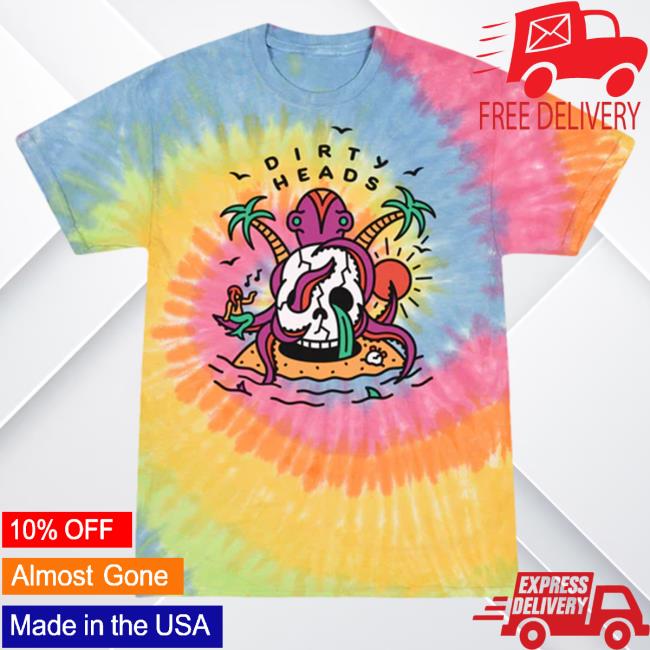 Dirty Heads Merch Make Me Skull Tie Dye Long Sleeve Shirt
