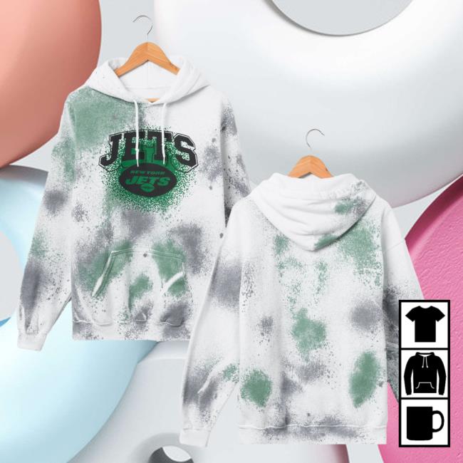 Official Junk Food Apparel Clothing Store Shop Tie-Dye Junkfoodclothing New York Jets Tie Dye Sweater