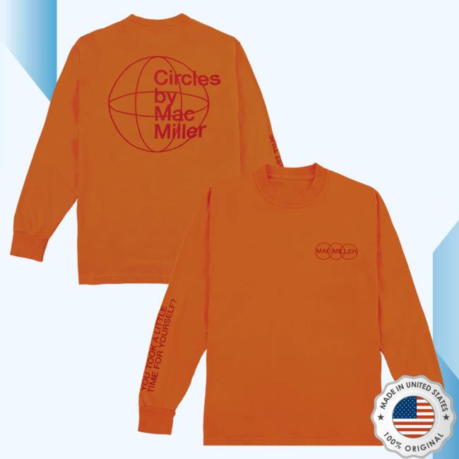 Official Mac Miller Merch Store Mac Miller Take A Little Time Orange Long Sleeve Tshirt Mac Miller Clothing Apparel Shop MacMiller
