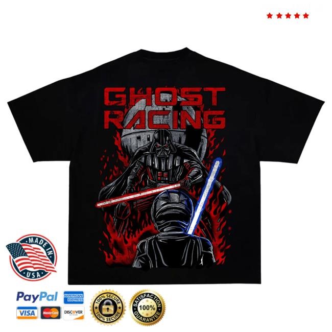 Graphic Darth Vadar Black Shirt Ghost Racing Street Icon