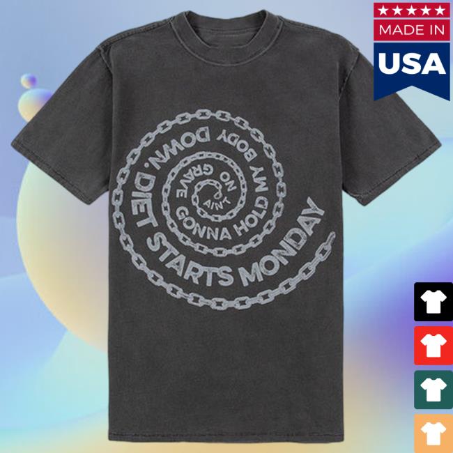 Official Capsule Clothing Store Capsule Nyc Diet Starts Monday Spiral Chain Attractive Shirt | Vintage Black CapsuleNyc
