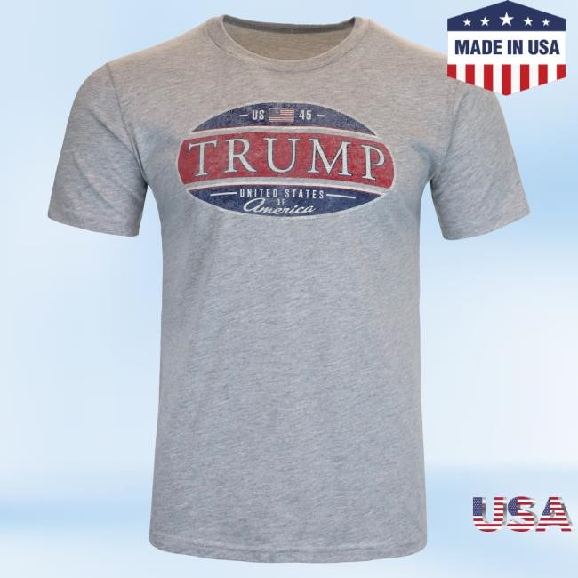 Official Donald Trump Merch Store Trump Stamp Tee – Grey Donald Trump Apparel Clothing Shop DonaldTrump