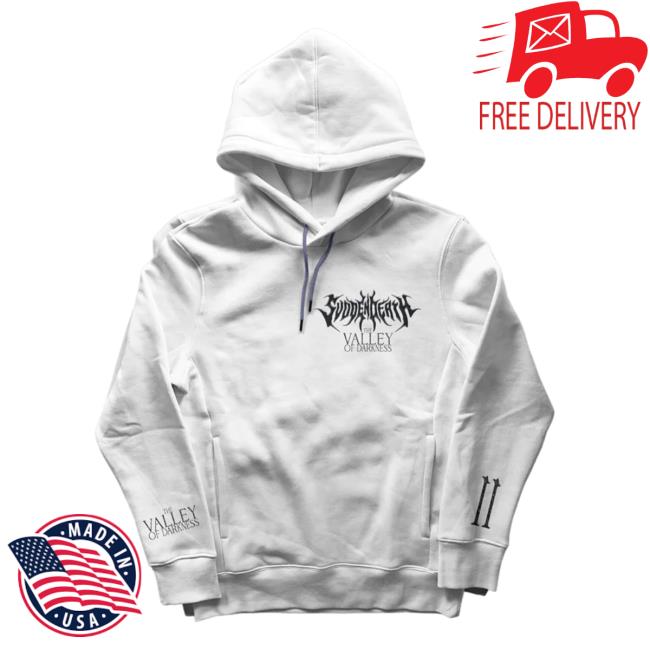 Official Svdden Death Merch Red Rocks Valley Of Darkness Flier Hoodie