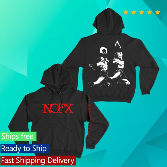 Official Nofx Merch Jumping Girls Pullover Hoodie