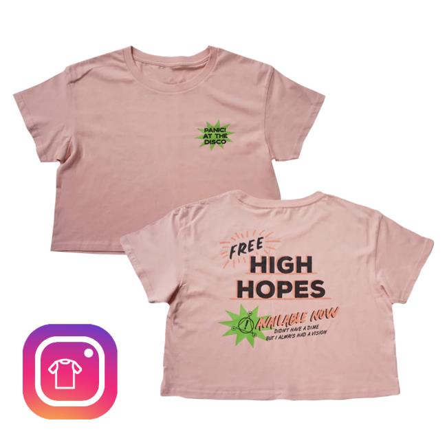 Official Panic! at the Disco Merch Store Panic! At The Disco High Hopes Crop Attractive Shirt
