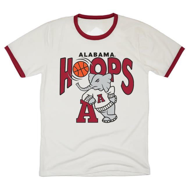 Alabama Crimson Tide Hoops Ringer New Shirt