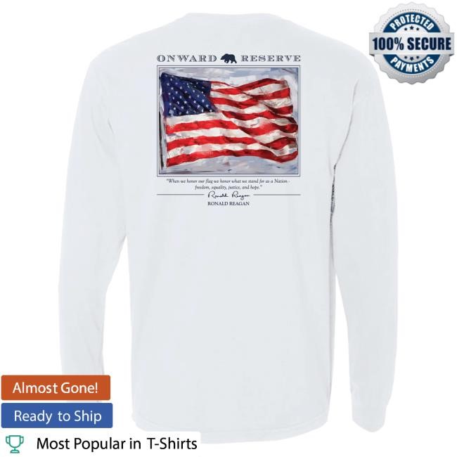 Onward Reserve USA Flag Long Sleeve Tee White 2026