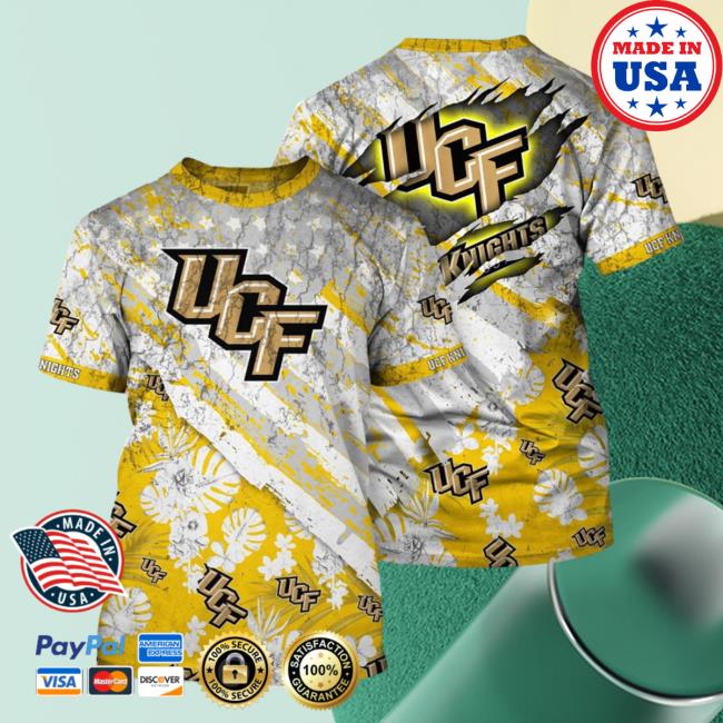 Official Banantees Ucf Knights Tropical Flower Style And Flag All Over Printed 3D Shirt New