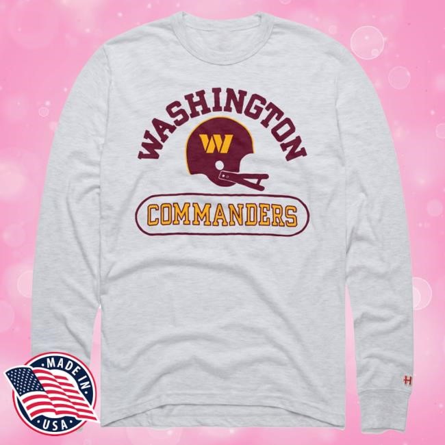 Homage Washington Commanders Grey Throwback Helmet Shirts | Rally House Official NFL