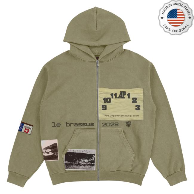 Official Travis Scott X Audemars Piguet Merch Cj X Ap Le Brassus Zip Up Hoodie