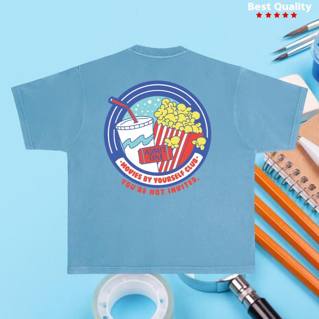 Official Super Yaki Shop Super Yaki Movies By Yourself Club Heavyweight Shirts Pebble Blue