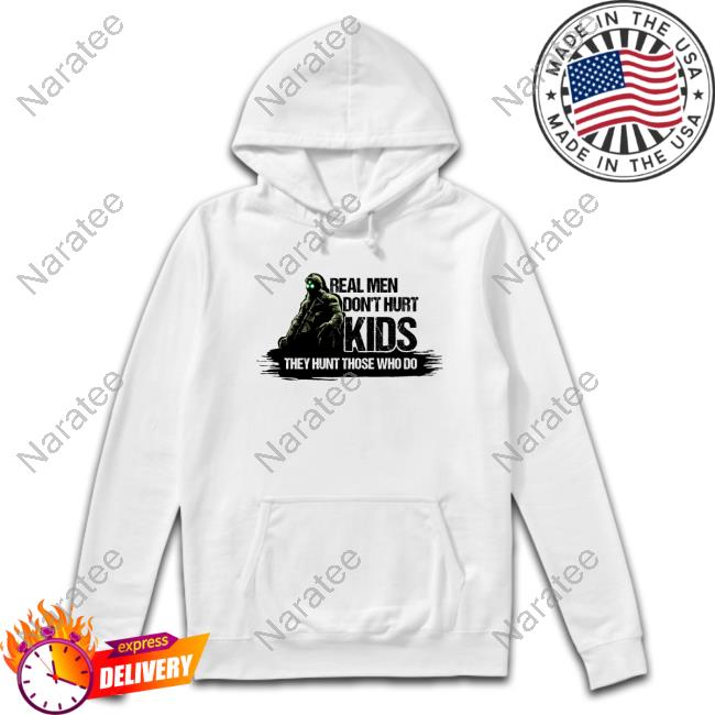 Official Real Men Don't Hurt Kids We Fight Monsters Hunter White Shirts
