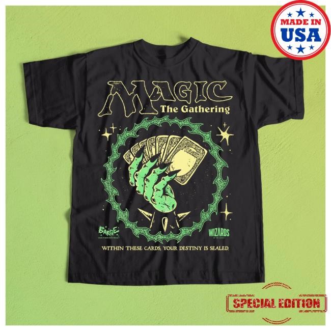 Official Wizard Of Barge I Hold the Cards Shirt New - Magic the Gathering Collection Wizardofbarge