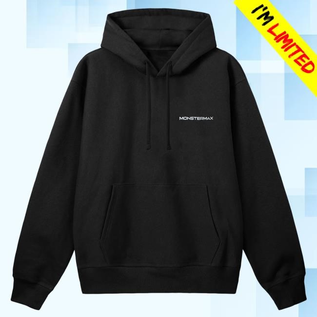 Official Monstermax Merch Store Monstermax Chrome Black Hoodie