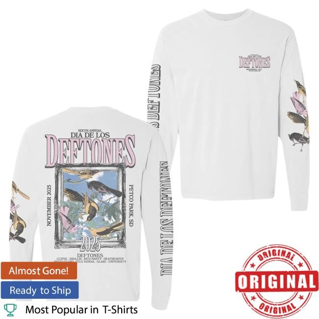 Official Deftones Merch Store Deftones Bird Frame Long Sleeve T-Shirt Deftones Shop