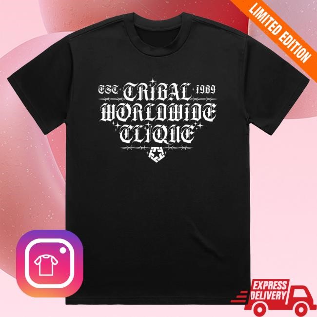 Official Tribal Gear Worldwide - Black Men's Top Shirt Tribal Streetwear