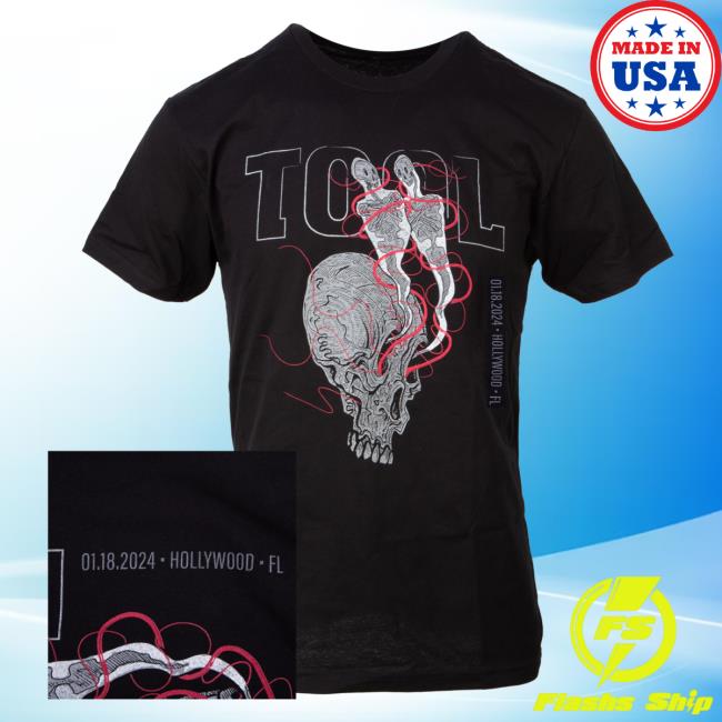 Official Tool Muisc Band Clothing Store Shop 2024 Tour Attractive Shirt - Hollywood, Fl (Night 1) ToolBand ToolMusic Merch