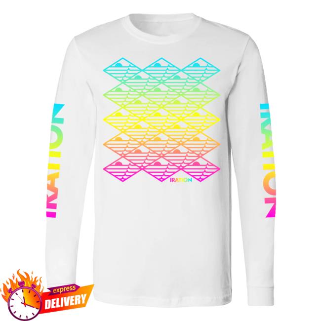 Official Iration Merch Iration Easy Diamond Long Sleeve Hot Shirt White Iration Music