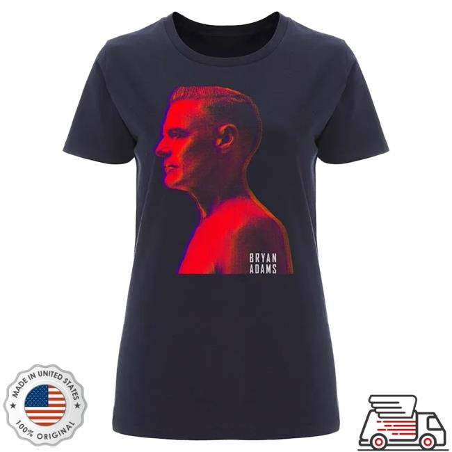 Official Bryan Adams Shine Offline - Ladies Navy Shirt BryanAdams
