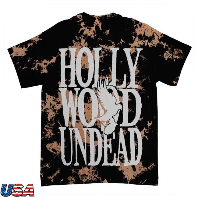 Official Hollywood Undead Merch Store Stacked Dove & Grenade Logo Attractive Shirt (Dye) HollywoodUndead