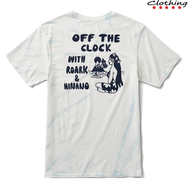 Official Roark Clothing Store Shop Hinano Vahine Tie DyeT Shirt Light Blue Tie-Dye