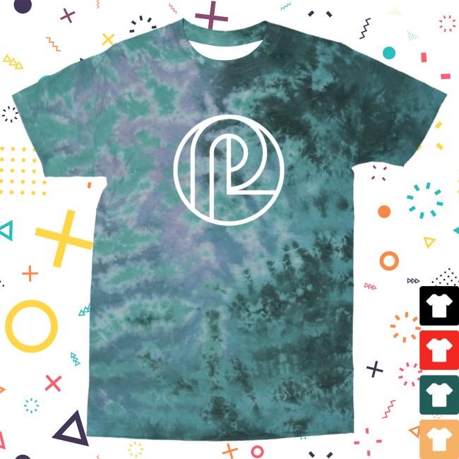 Official Pretty Lights Merch Pretty Lights Badge Logo Top Shirt (Tye Dye) PrettyLights