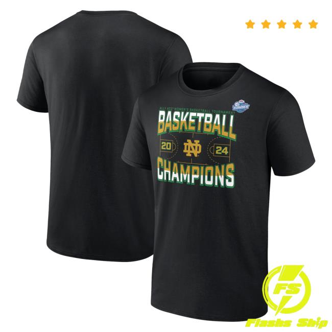 Notre Dame Fighting Irish Fanatics Branded 2024 ACC Women's Basketball Conference Tournament Champions Three Pointer Shirt New – Black