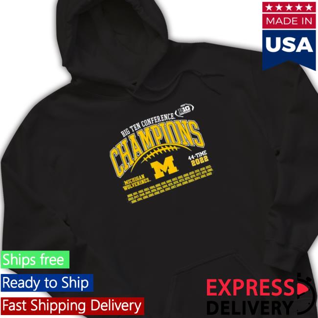 Michigan Wolverines Big Ten Conference Champions 44-Time 2022 Shirts Official Michigan Wolverines Big Ten Conference Champions 44-Time 2022 Long Sleeve Tee