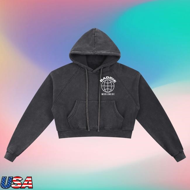 Baddie Worldwide Snow Washed Hoodie For Everyday Fits