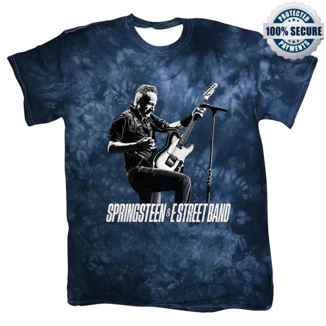 Official Bruce Springsteen Merch Store Springsteen & The E-Street Band 2024 World Tour Stage Guitar T-Shirt