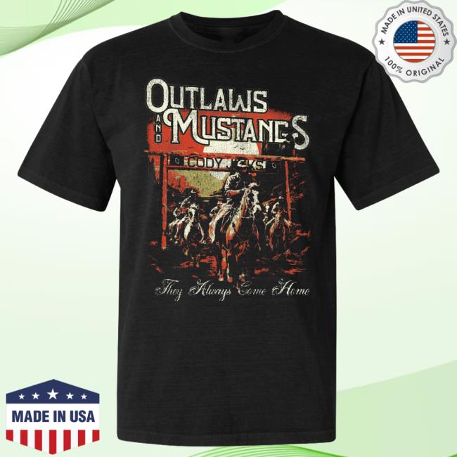 Official Cody Jinks Merch Store Cody Jinks "Outlaws And Mustangs" Tees Cody Jinks Apparel Clothing Shop CodyJinks