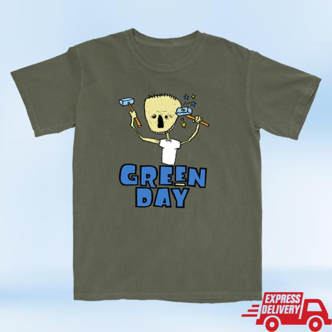 Official Green Day Merch Store Shop Green Day Nimrod Vintage Hammer New Shirt GreenDay