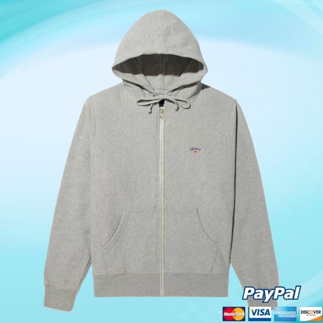 Official Noah Clothing Noah Ny Classic Lightweight Zip-Up Pullover Hoodie NoahClothing