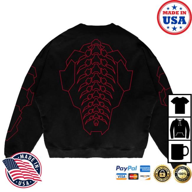 The Official Cloudeelle Cyberspine Red Crewneck