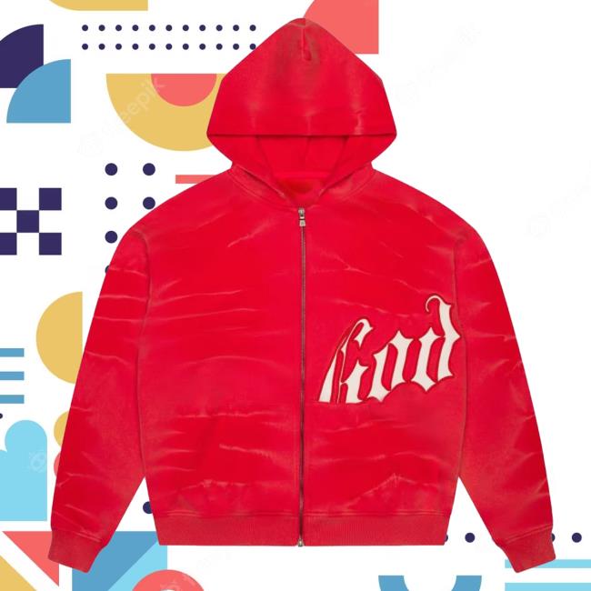 Official Godspeed Nyc Clothing Merch Og Logo Crew neck Sweatshirt (Red Tie-Dye)