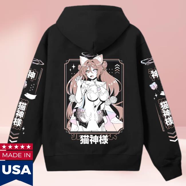 Official Uwumarket Ninshin Nyami Cat God Attractive Hoodie Uwu Market