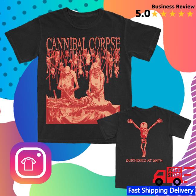 Official Kings Road Merch Store Cannibal Corpse Butchered At Birth Bootleg Tees (Black) Kings Road Shop CannibalCorpse