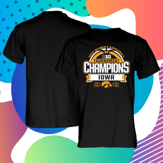 Iowa Hawkeyes 2024 Big Ten Women's Basketball Conference Tournament Champions Locker Room Crewneck Sweatshirt