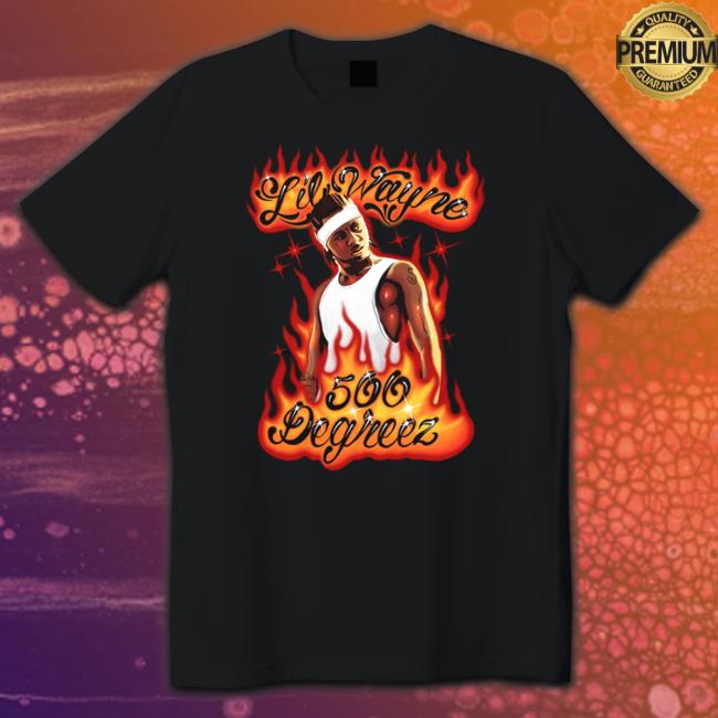 Official Lil Wayne Shop 500 Degreez Airbrush 20Th Anniversary Shirt
