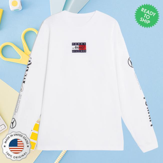 Official Mercedes Amg F1 Merch Tommy X Mercedes-Amg F1 X Awake Ny Long Sleeve Shirt New White MercedesAmgF1 Apparel Clothing Store Shop