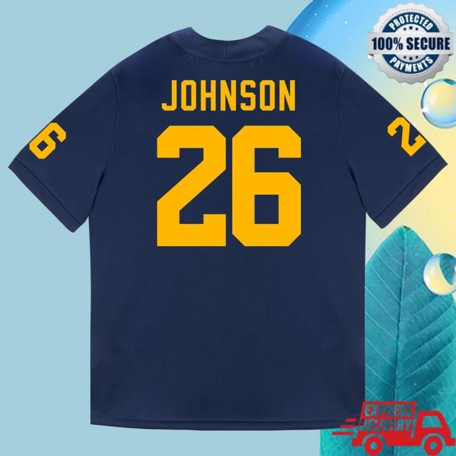 The M Den Michigan Wolverines #26 Donovan Johnson Student Athlete Blue Football Jersey T Shirt