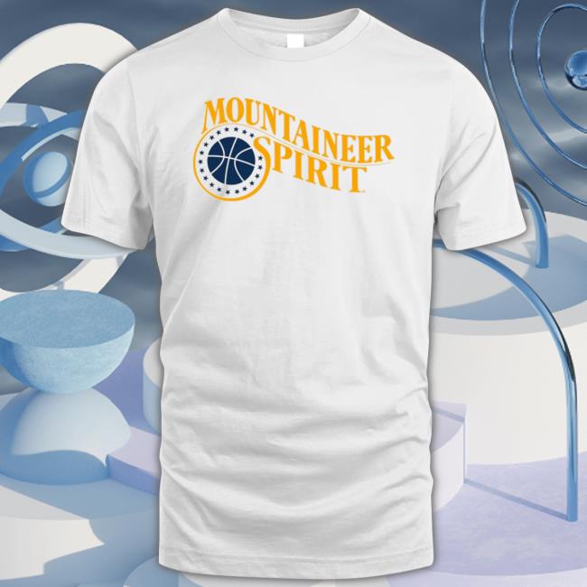 Wvu Basketball Mountaineer Spirit Ringer Shirt