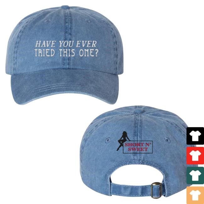 Official Sabrina Carpenter Merch Store Have You Ever Tried This One? Denim Cap