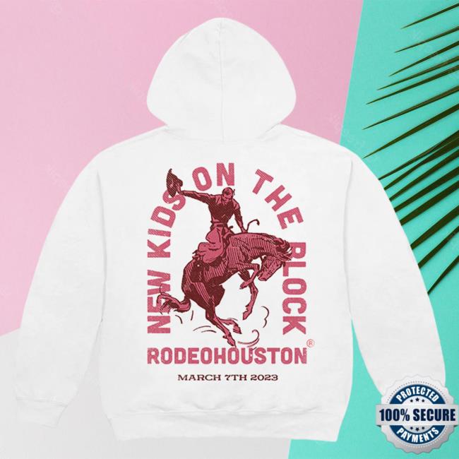 Official Merch Bar New Kids On The Block Store Limited Edition Nkotb Houston Rodeo Crewneck Sweatshirt White MerchBar NewKidsOnTheBlock Nkotb