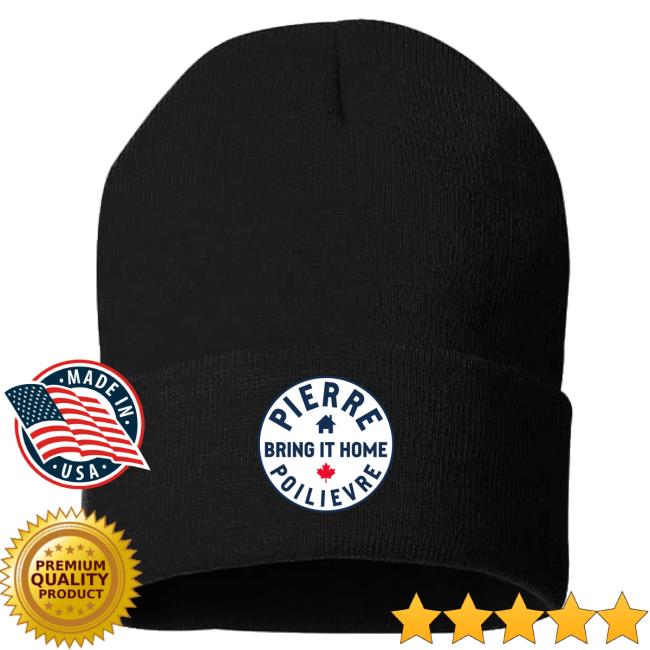 Official Bring It Home Merch Store Pierre Poilievre Black Bring It Home 12" Solid Cuffed Beanie. Hat