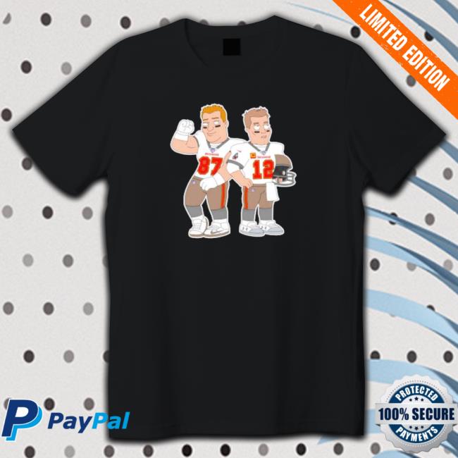 Rob Gronkowski And Tom Brady Tampa Bay Buccaneers Cartoon Tee Shirt