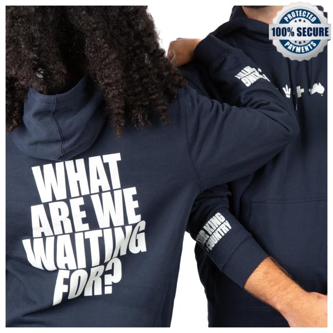 Official MerchBar for King and Country What Are We Waiting For? Hood - Navy Merch Bar
