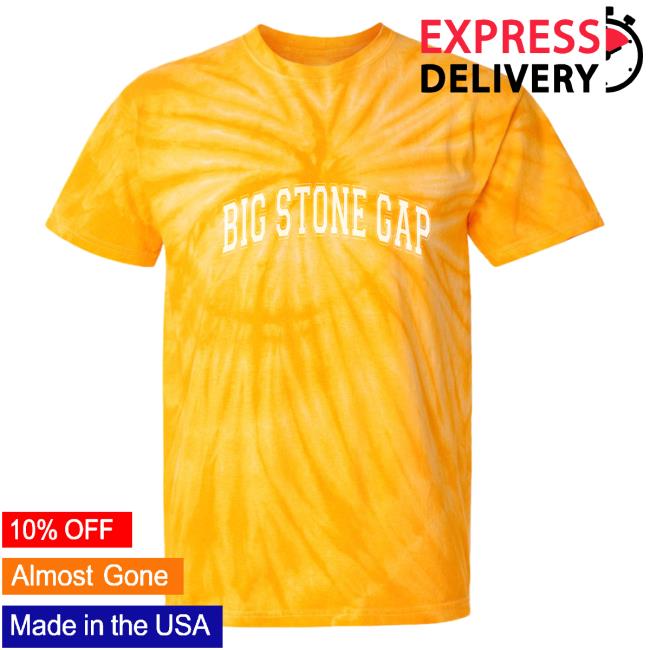 Official Hometown Apparel Clothing Merch Big Stone Gap Virginia Varsity Tie-Dye Tshirt Tie Dye Gold